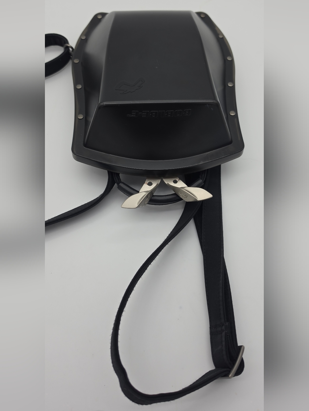 Minimalist Black Scarabee Backpack with Silver Hardware - Picture 2 of 11